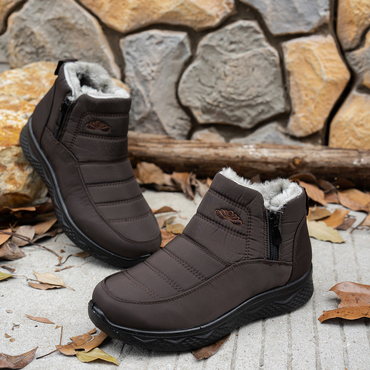 Women¡¯s Insulated Waterproof Non-slip Fur-lined Snow Boots