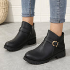 Women's Elegant Round Toe Ankle Boots