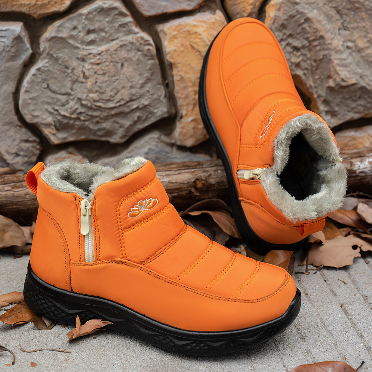 Women¡¯s Insulated Waterproof Non-slip Fur-lined Snow Boots