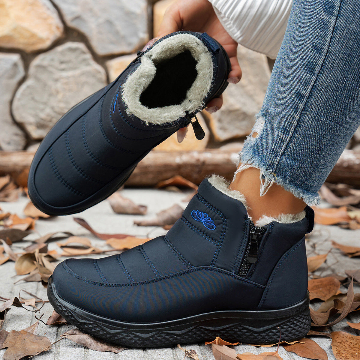 Women¡¯s Insulated Waterproof Non-slip Fur-lined Snow Boots