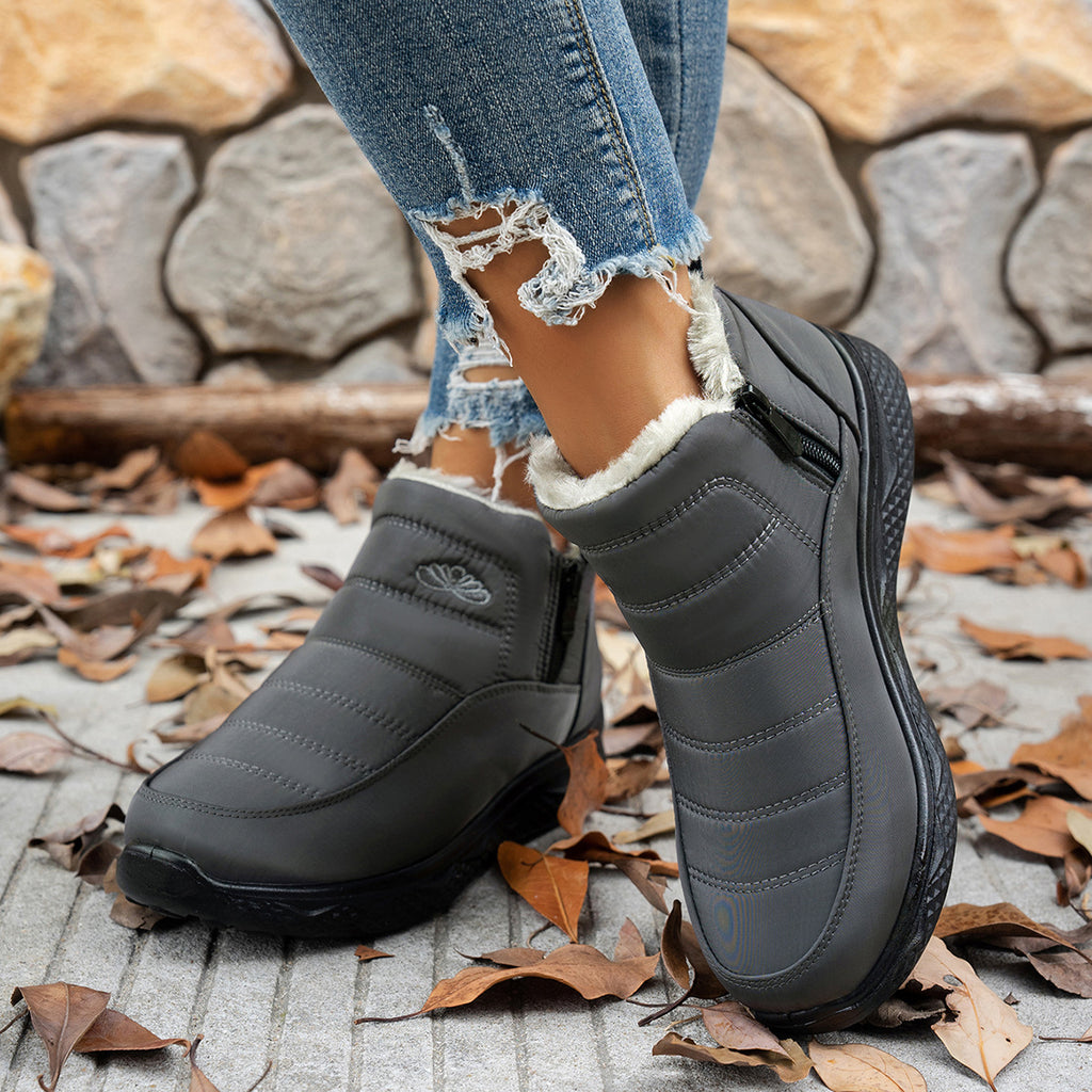 Women¡¯s Insulated Waterproof Non-slip Fur-lined Snow Boots
