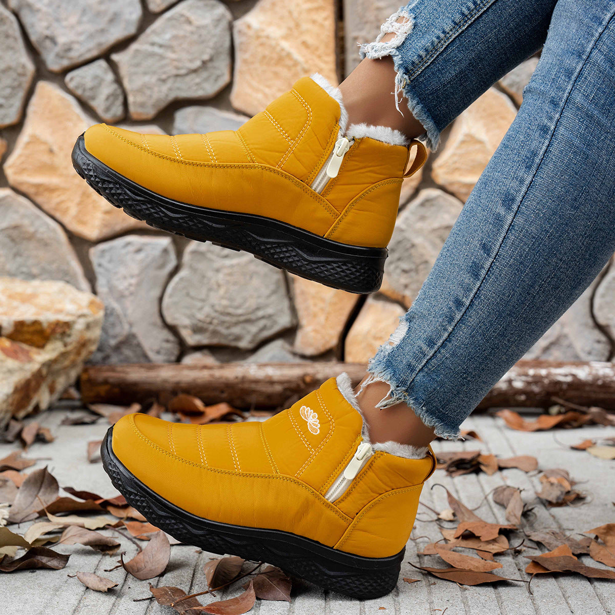 Women¡¯s Insulated Waterproof Non-slip Fur-lined Snow Boots