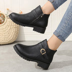 Women's Elegant Round Toe Ankle Boots