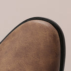 Retro Round-toe Flat Mid-calf Boots