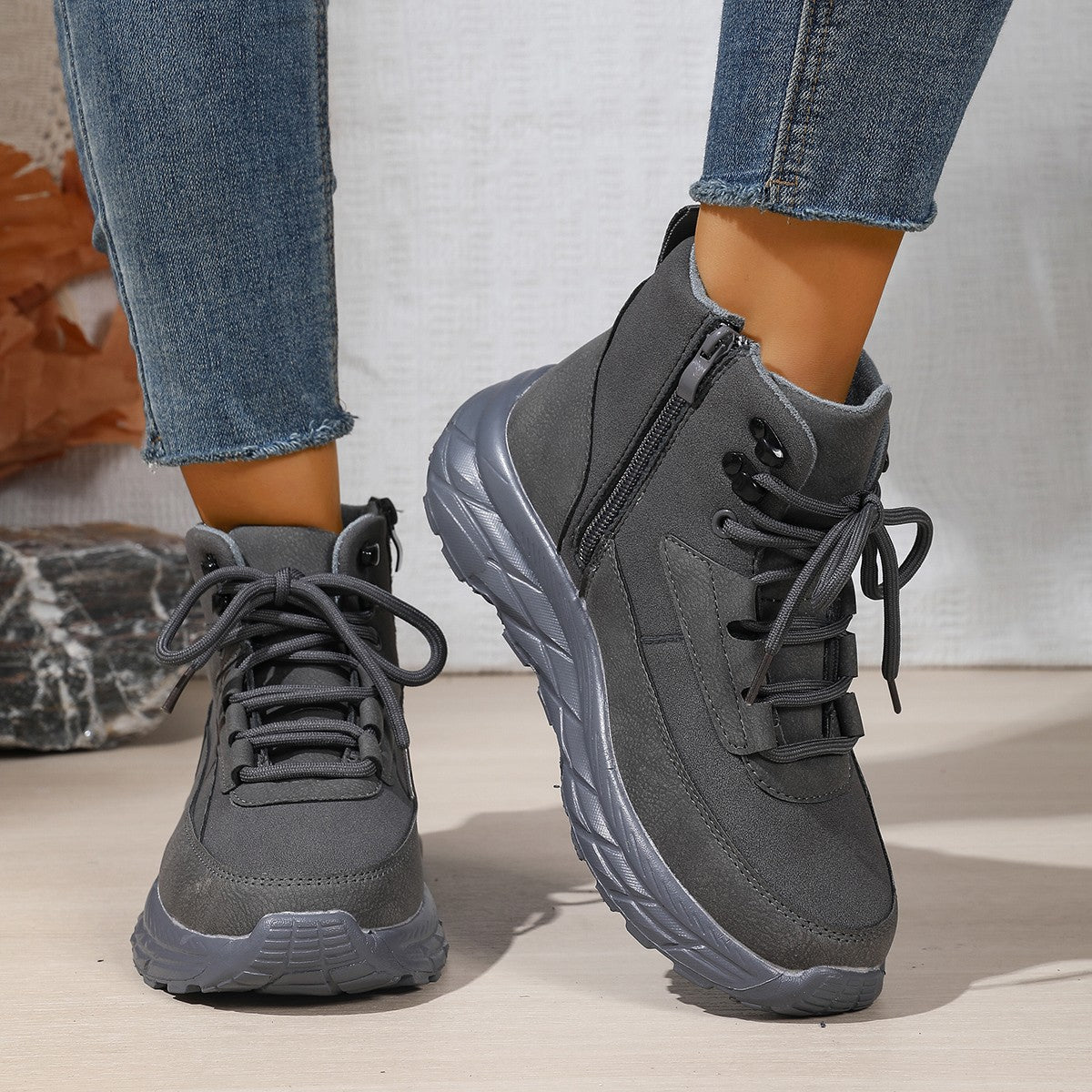 Women's Winter Thick Cushioned Sole Ankle Boots