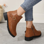 Women's Elegant Round Toe Ankle Boots
