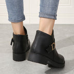 Women's Elegant Round Toe Ankle Boots