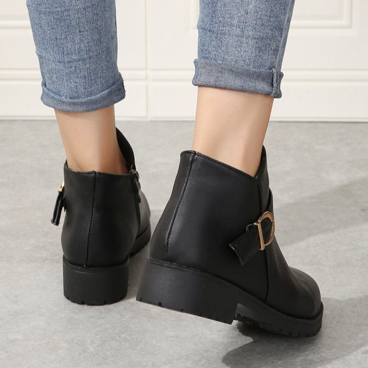 Women's Elegant Round Toe Ankle Boots