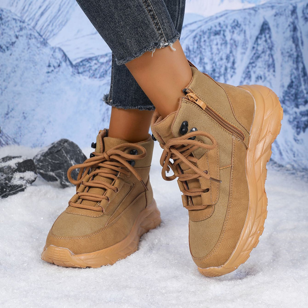 Women's Winter Thick Cushioned Sole Ankle Boots